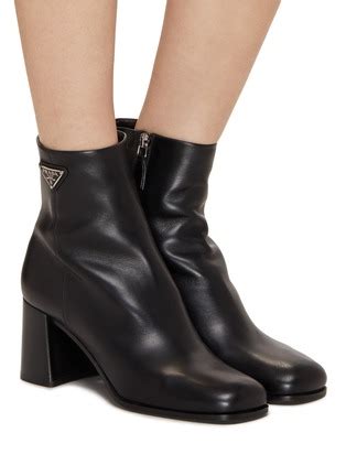 prada tronchetti leather ankle boots